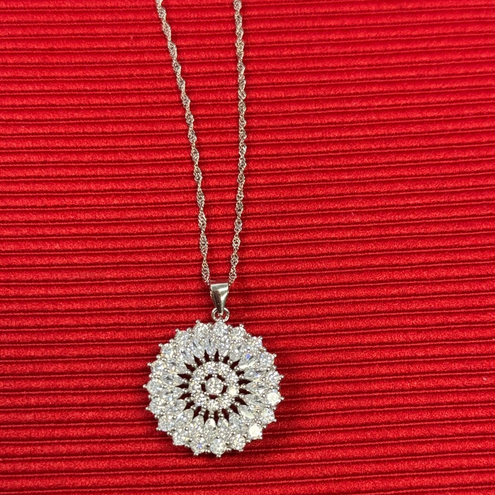 925 Sterling Silver Necklace with Bella Luce 3.94 CTW CZ. NWT